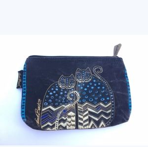 Laurel Burch Feline Polka Dot Mini Cosmetic Bag